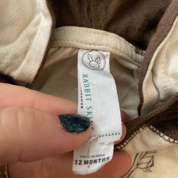 Rabbit skins‎ Asheville NC bear hooded onesie 12m bear ears. Good condition - Picture 2 of 3